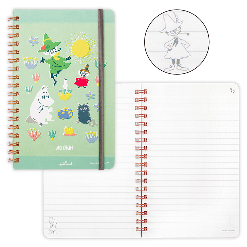 MOOMIN ムーミン リングノート スリム変形サイズ MOADグリーン/843-502